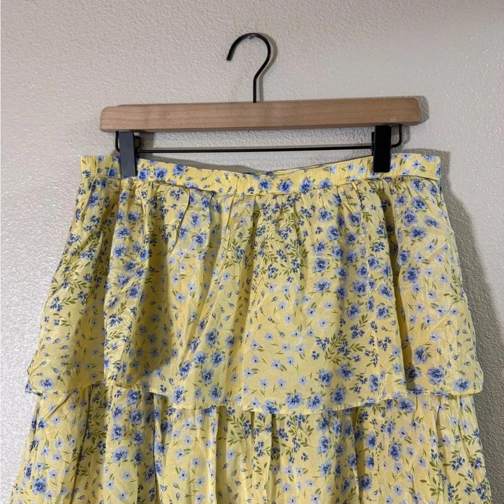 NWT Abercrombie & Fitch Drama Tiered Maxi Skirt Large Petite - Picture 7 of 9